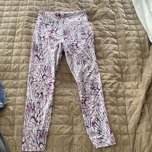 Pink grey black and white yoga pants